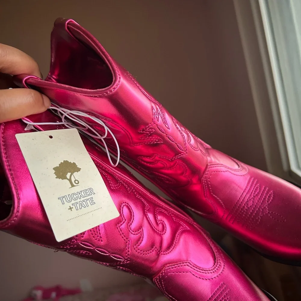 Tucker + Tate Hot Pink Girls' Western Cowboy Boots